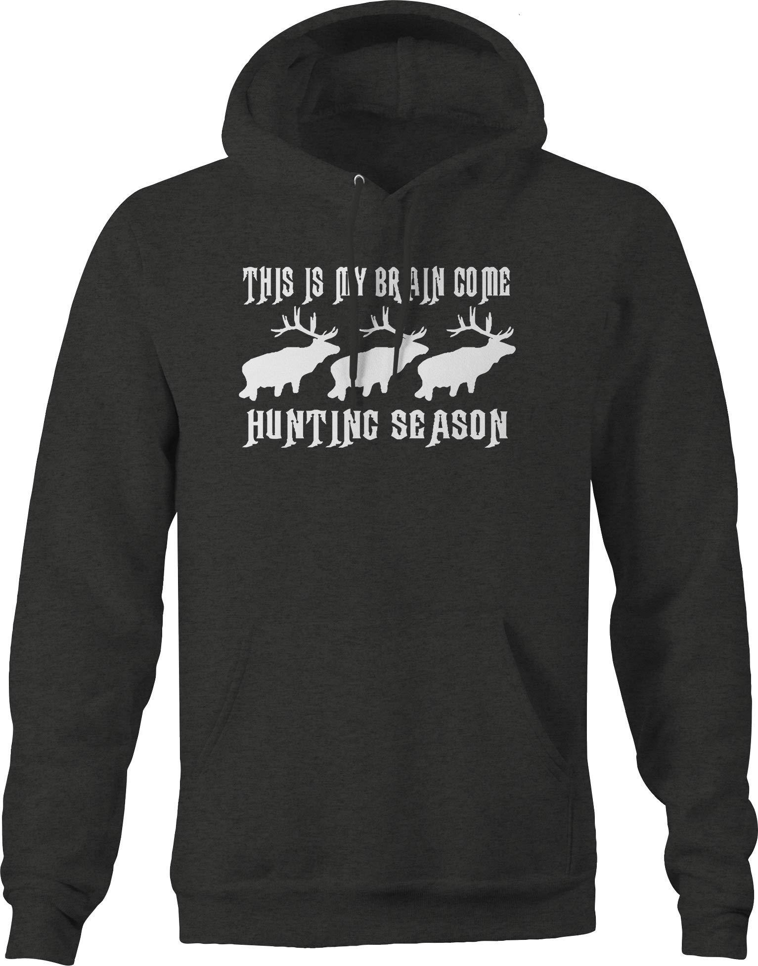 Elk Hunting Season Hoodie for Men - Black | Warm & Comfortable Hunting Apparel for Outdoor Enthusiasts | Perfect for Hunting Trips, Camping & Cold Weather Adventures