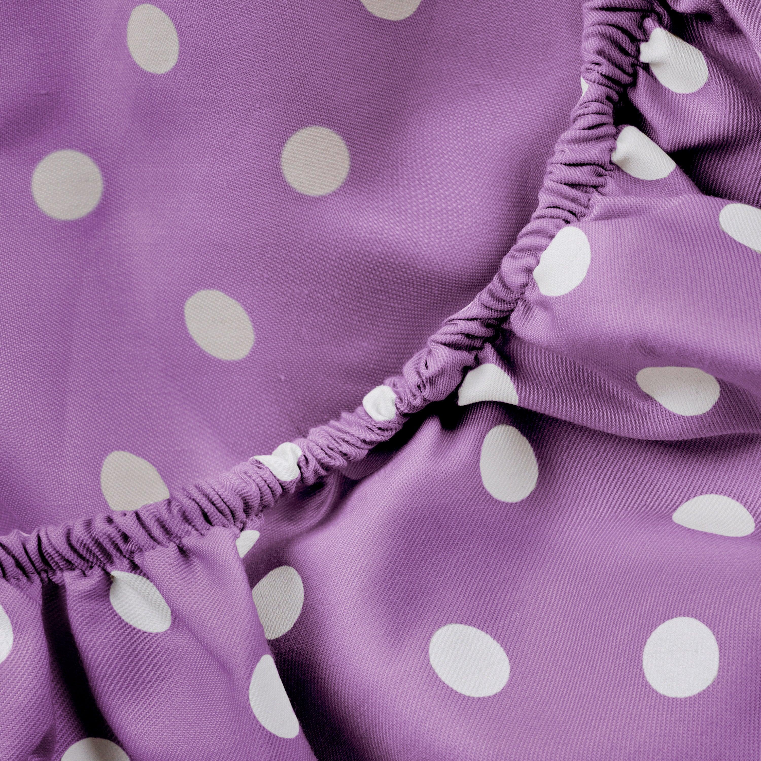 Polka Dot 600 Thread Count Cotton Blend Deep Pocket Sheet Set - Queen Size Bed Sheets for Comfortable Sleep - Perfect for Master Bedroom, Guest Room & Dorm