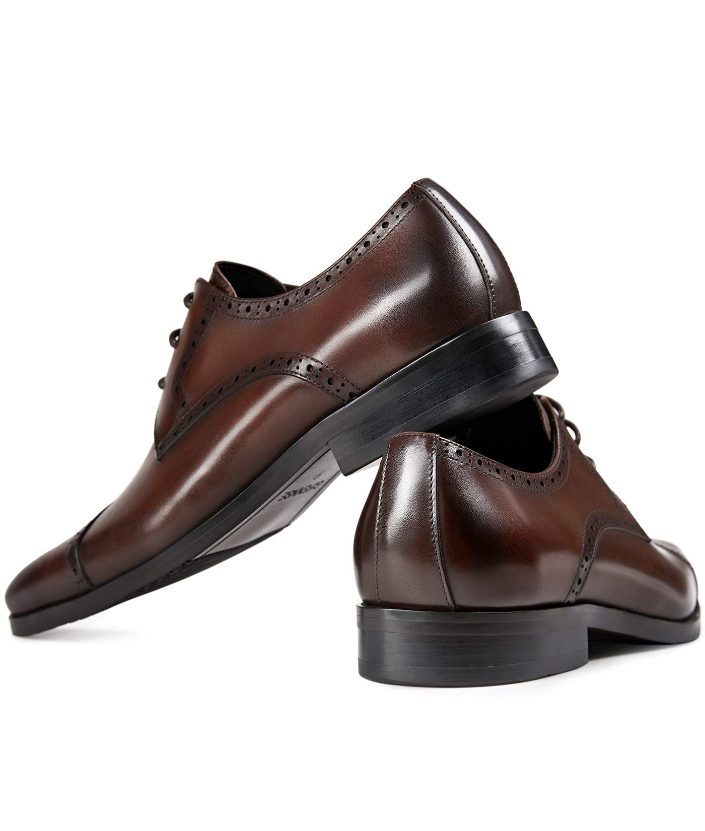 GIFENNSE Men's Dress Shoes - Classic Calfskin Leather Oxford Formal Shoes for Wedding, Business & Office | Comfortable & Stylish Men's Formal Footwear for Special Occasions