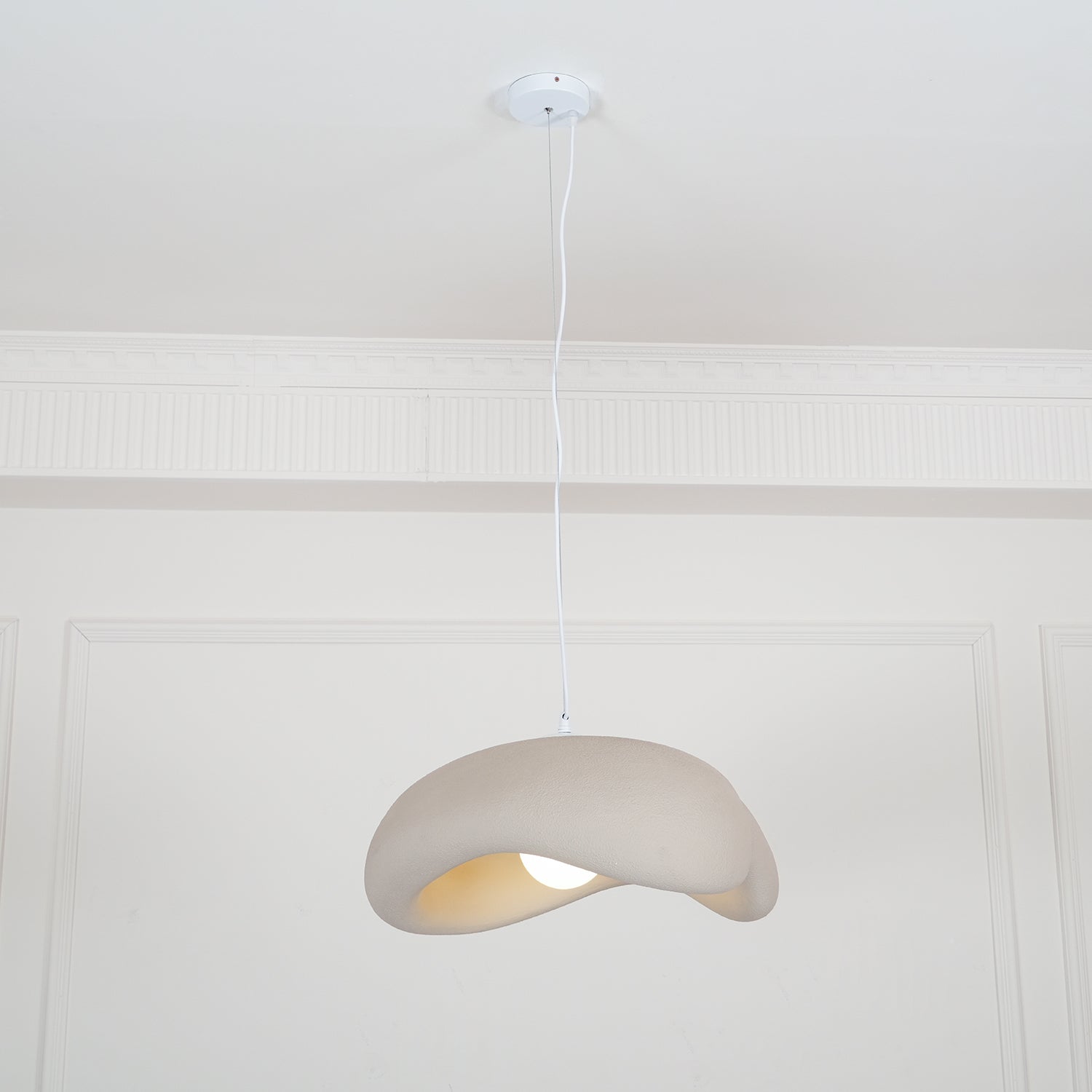 Eterna Wabi Sabi Pendant Light - Handmade Japanese Minimalist Hanging Lamp for Dining Room, Kitchen Island, or Bedroom Decor