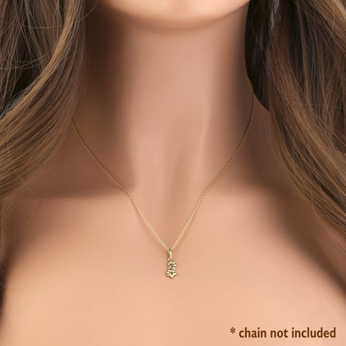 14K Solid Yellow Gold Double Paw Pendant Necklace - Perfect for Pet Lovers, Gifts for Dog & Cat Owners, Anniversary & Birthday Jewelry