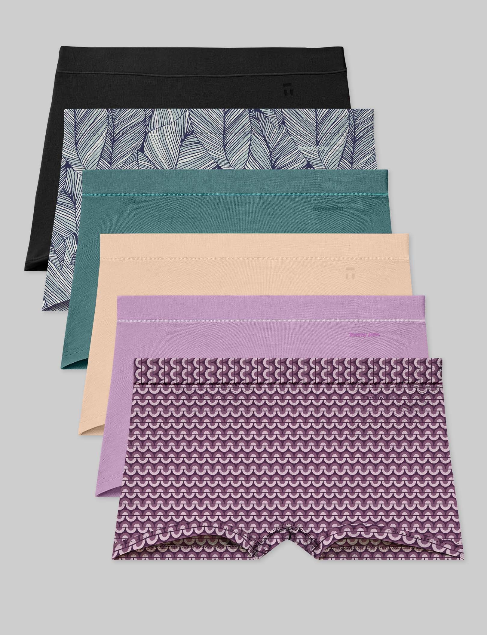 Women's Ultra Soft Boyshort Underwear (6 Pack) - Breathable & Seamless Panties for Everyday Comfort, Yoga, Sleep & Lounge Wear