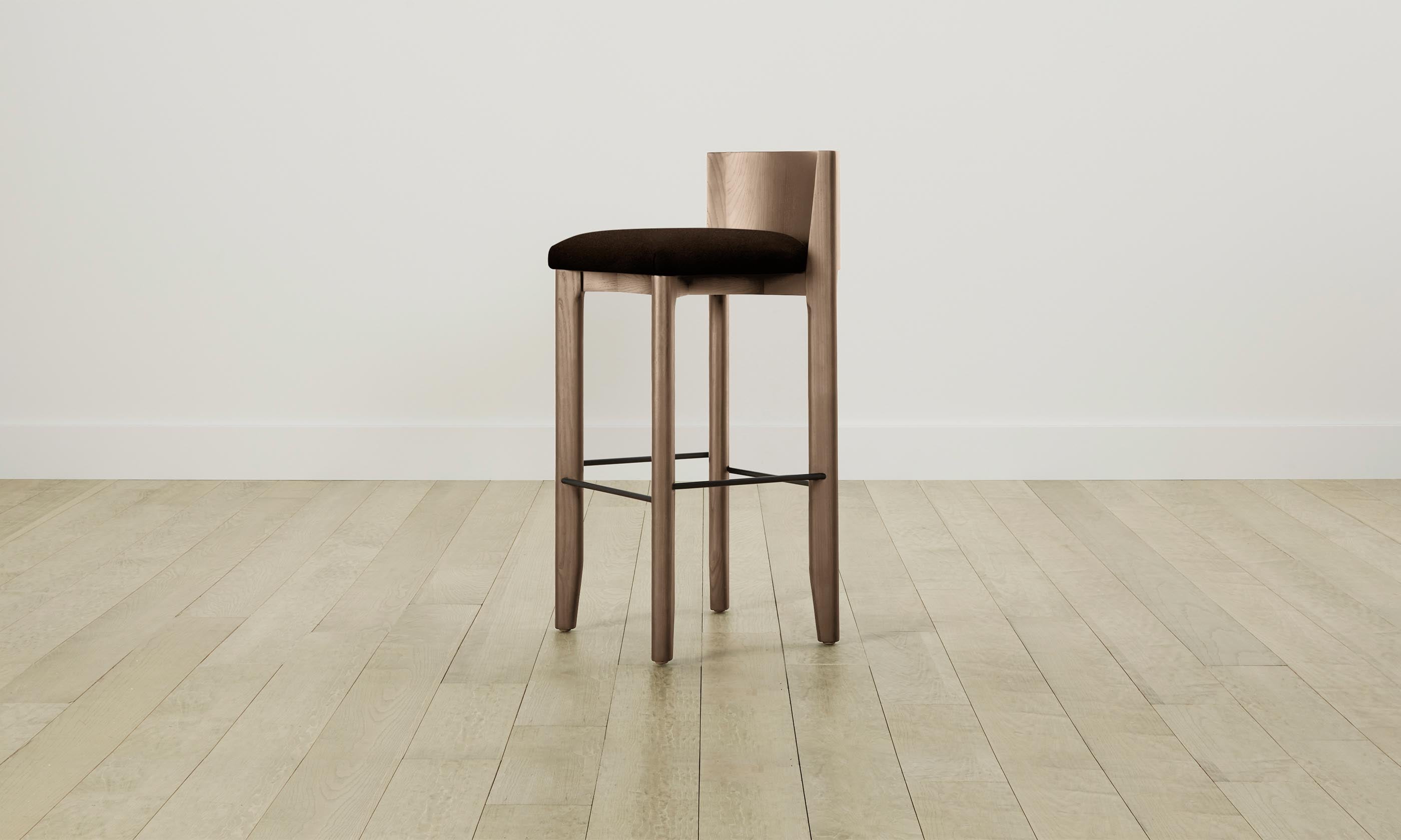 Premium Mohair Chocolate Bar & Counter Stool - The Delancey Collection | Modern Kitchen Island & Home Bar Seating for Dining & Entertaining