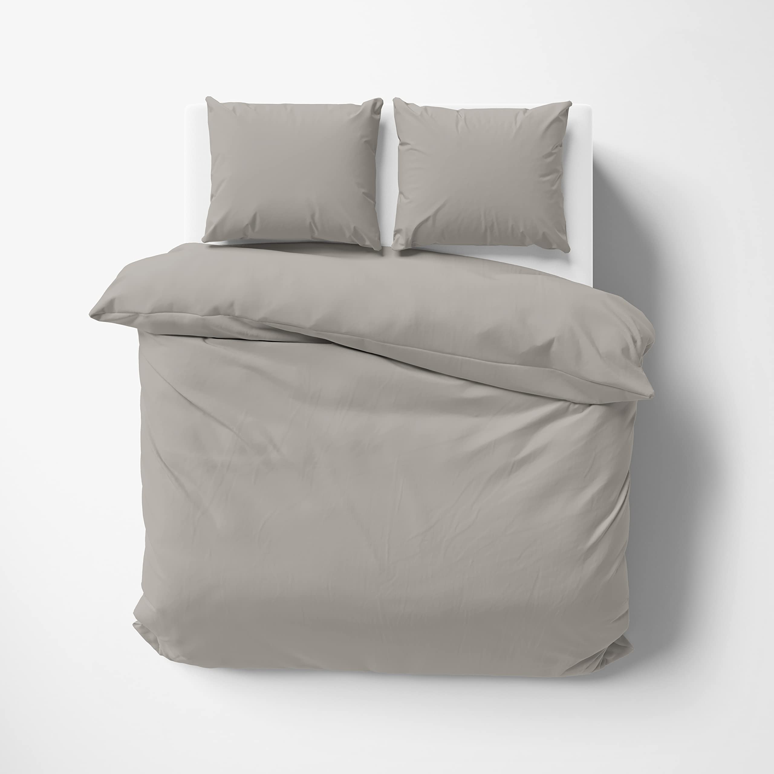 Magic Drapes 800 Thread Count Premium Egyptian Cotton Duvet Cover - 100% Pure Cotton with Zipper Closure & Corner Ties - Luxurious Oversized King Comforter Cover (Silver) for Master Bedroom & Guest Room Decor