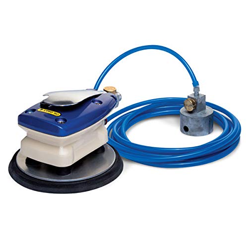 5 Inch Wet Jitterbug Block Sander - Air Pneumatic Orbital Sander with Water Hose Hook and Loop Pad - Perfect for Auto Body Sanding, Woodworking & Surface Preparation