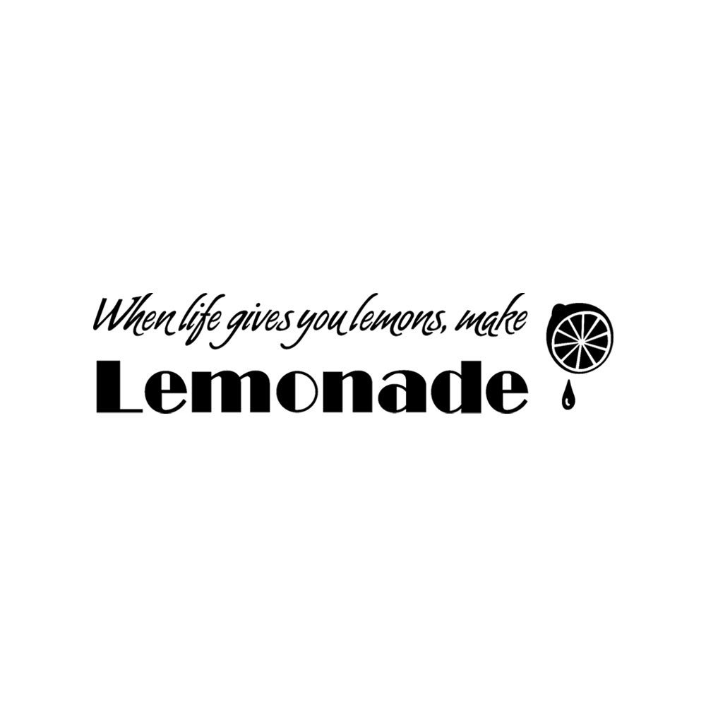 Celendi Abstract Lemonade Wall Art - Removable Vinyl Stickers for Home Decor