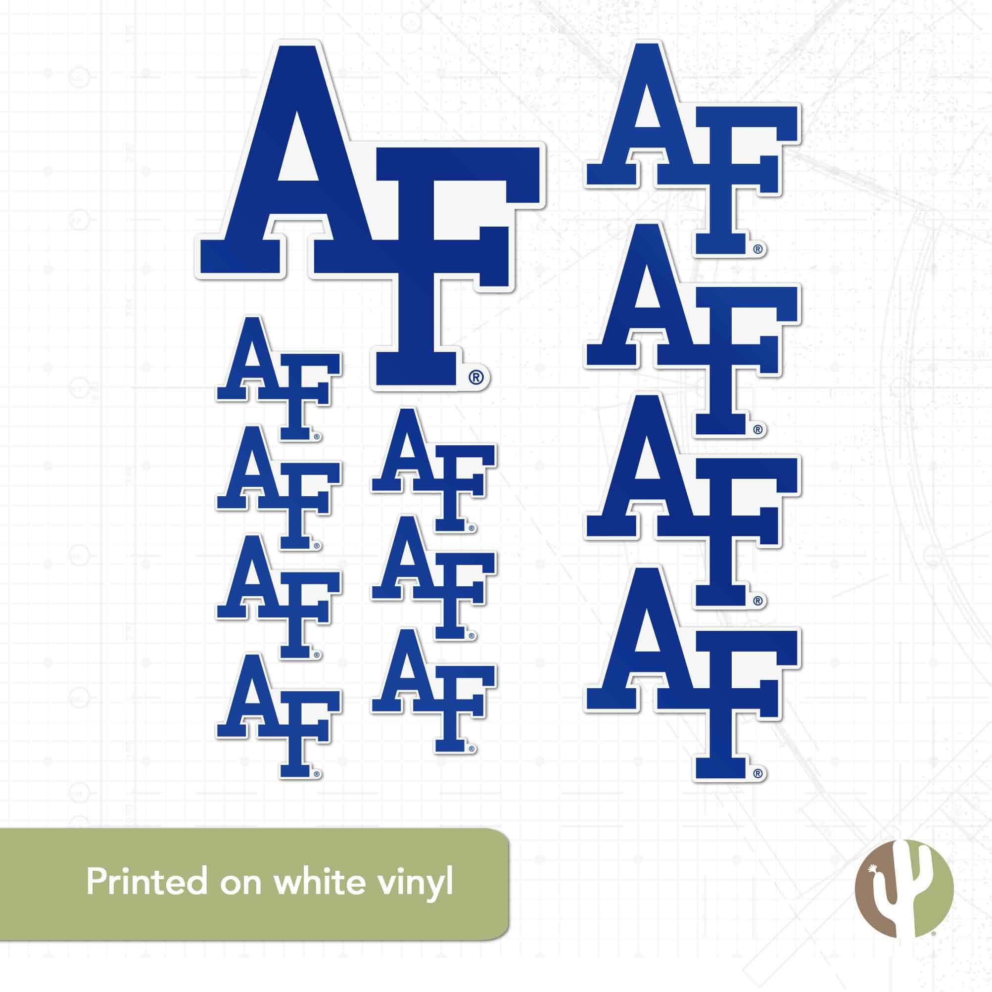 USAFA Fightin' Falcons Vinyl Decal Stickers - Desert Cactus Design for Laptop, Water Bottle, Car & Scrapbook | US Air Force Academy Military Gift & Collectible | Perfect for Graduation, Gifts & School Spirit