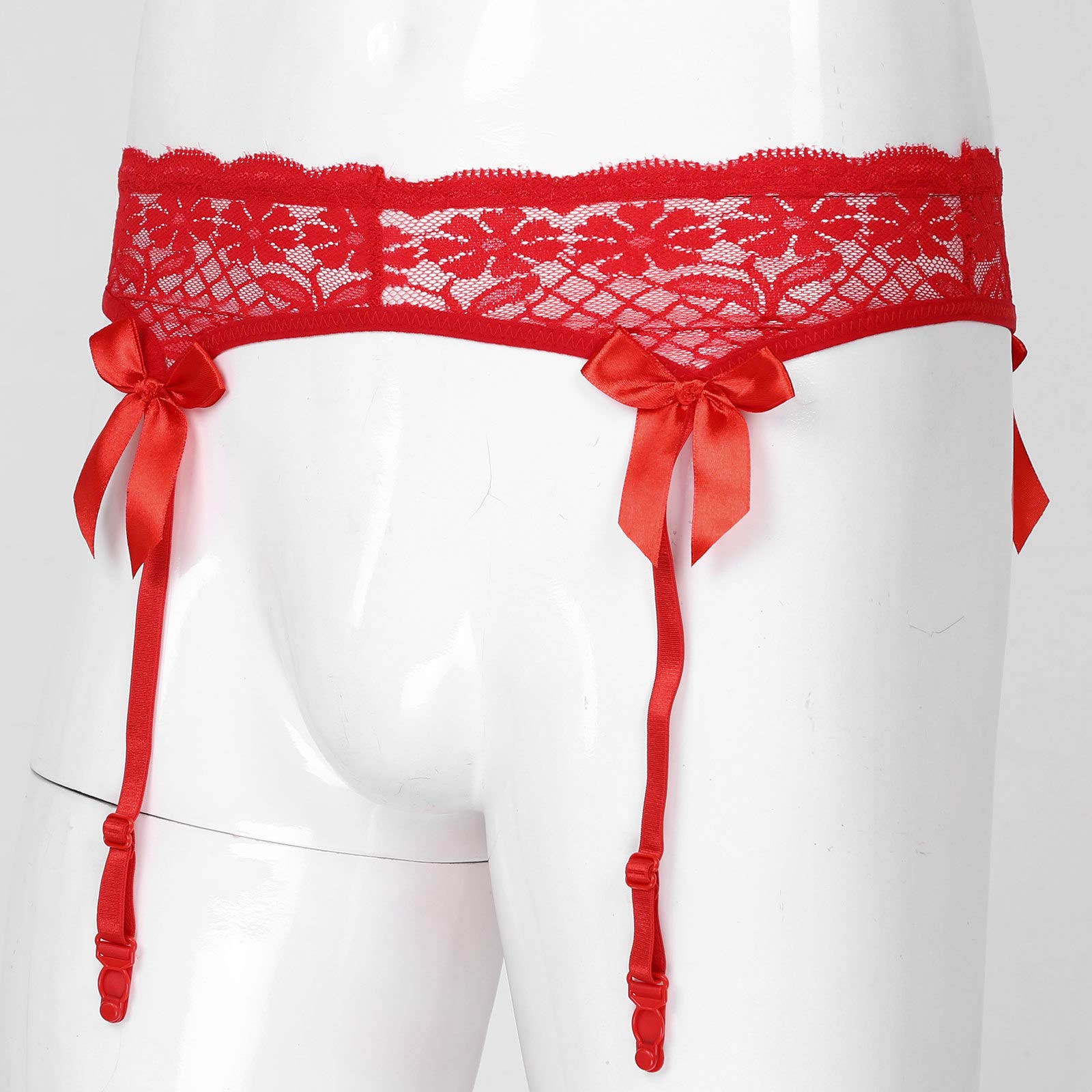 Sexy Lace Garter Belt for Women - Sheer See-Through Lingerie with Anti-Slip Stockings & Adjustable Clips - Perfect for Valentine's Day, Bridal Shower or Romantic Nights