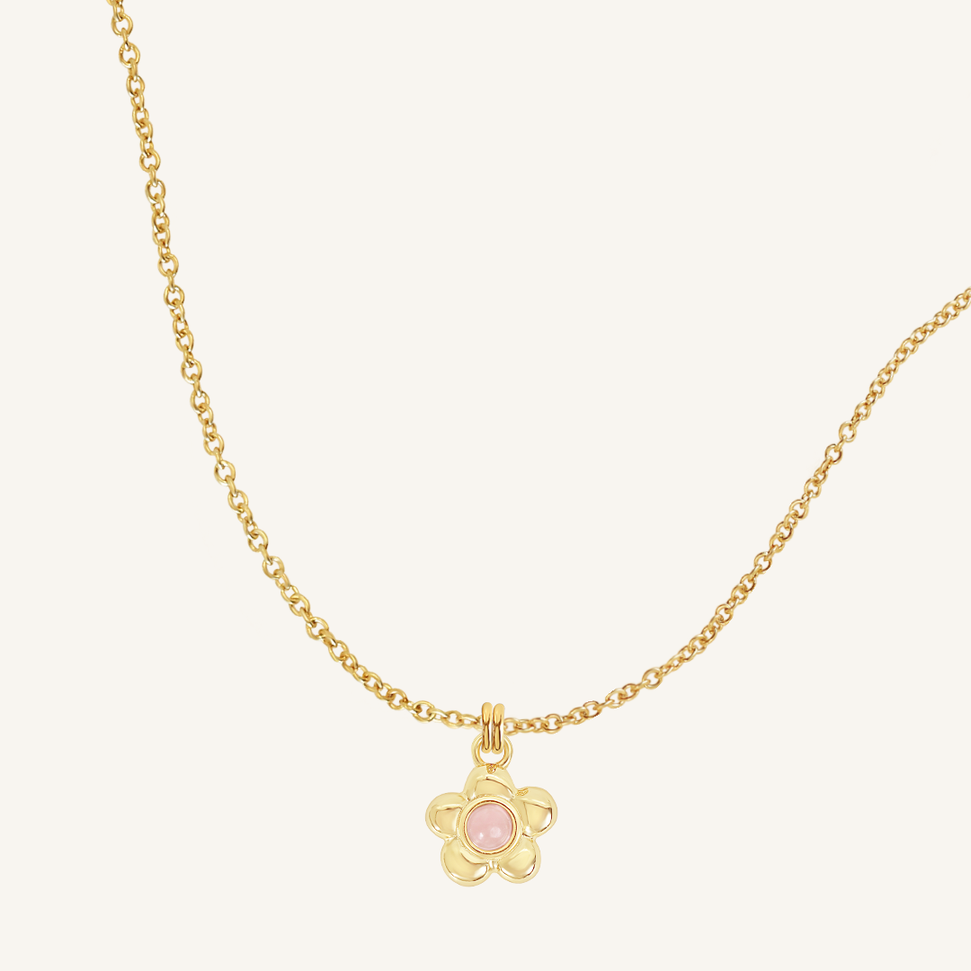 Blossom Charm Necklace - Floral Pendant Jewelry for Women, Dainty Rose Gold Necklace Gift for Her - Perfect for Weddings, Anniversaries & Everyday Elegance