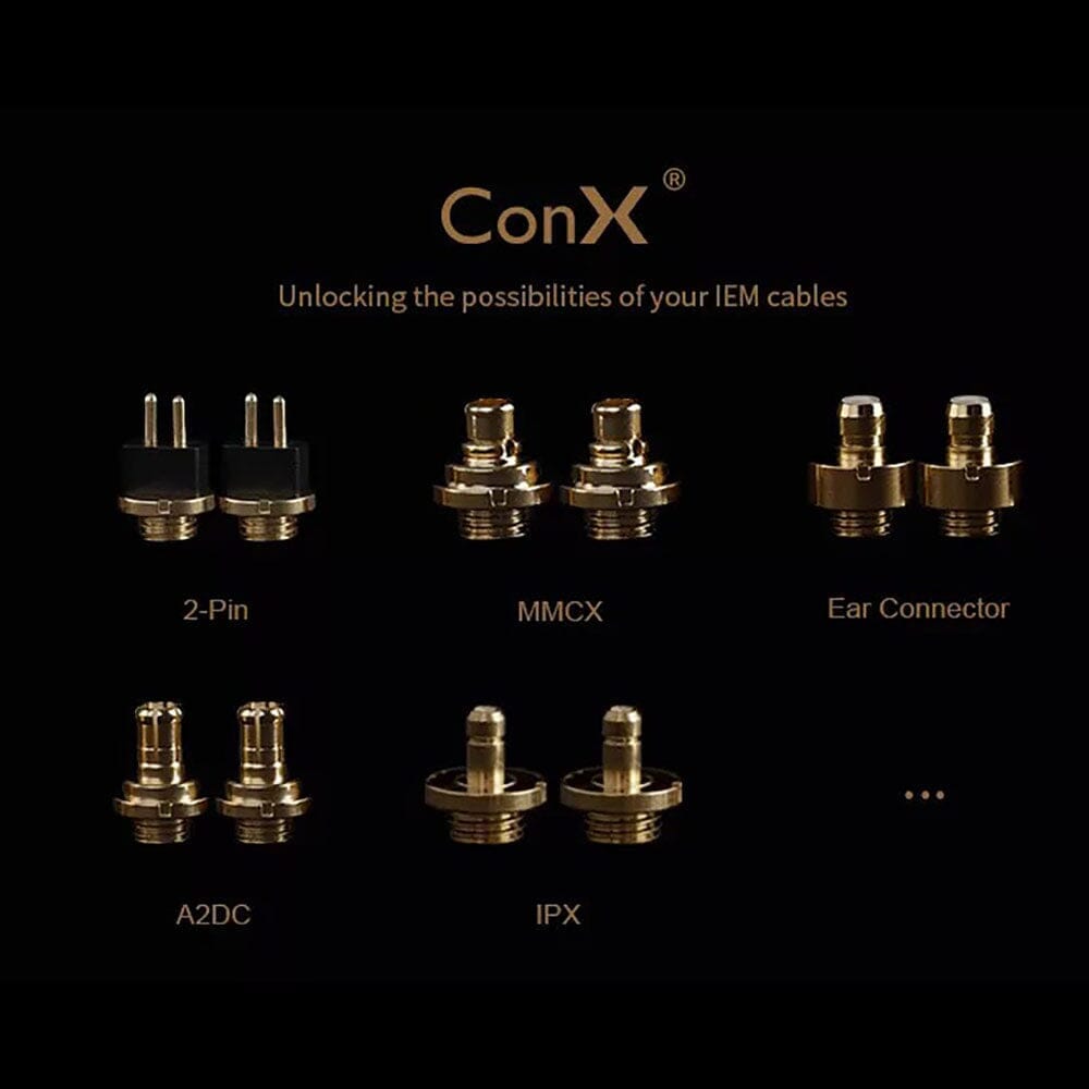 Effect Audio ConX & Con X Basic & Full Set Connectors - 2Pin (0.78mm), MMCX, IPX, A2DC - Premium Earphone Cable Connectors for Audiophiles - Perfect for IEM Upgrades, DIY Cables & Professional Audio Setups