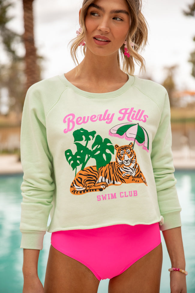 Beverly Hills Swim Club Graphic Pullover Hoodie - Trendy Unisex Sweatshirt for Beach, Pool & Casual Wear | Soft Cotton Blend | Vintage Inspired Design