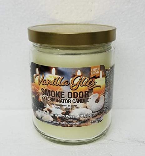 13 oz Smoke Odor Eliminator Candles - Sandalwood, Nag Champa, Pumpkin Spice & Vanilla Glitz (4-Pack) | Natural Air Freshener for Home, Office, Yoga Studio & Meditation Spaces
