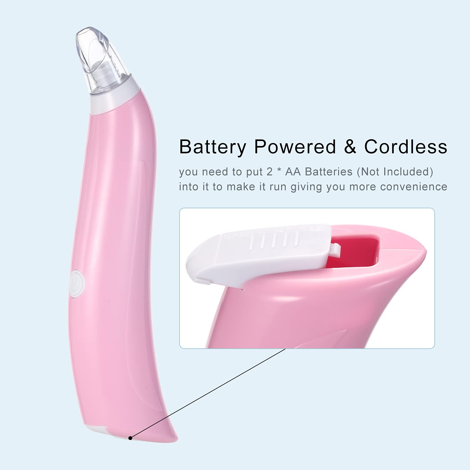 EXCLUZO Portable Blackhead Remover - Battery Powered Facial Pore Cleanser for Acne & Blackhead Removal - Skin Cleaning Tool for Deep Pore Cleansing at Home or Travel - Perfect for Daily Skincare Routine & Spa Treatments