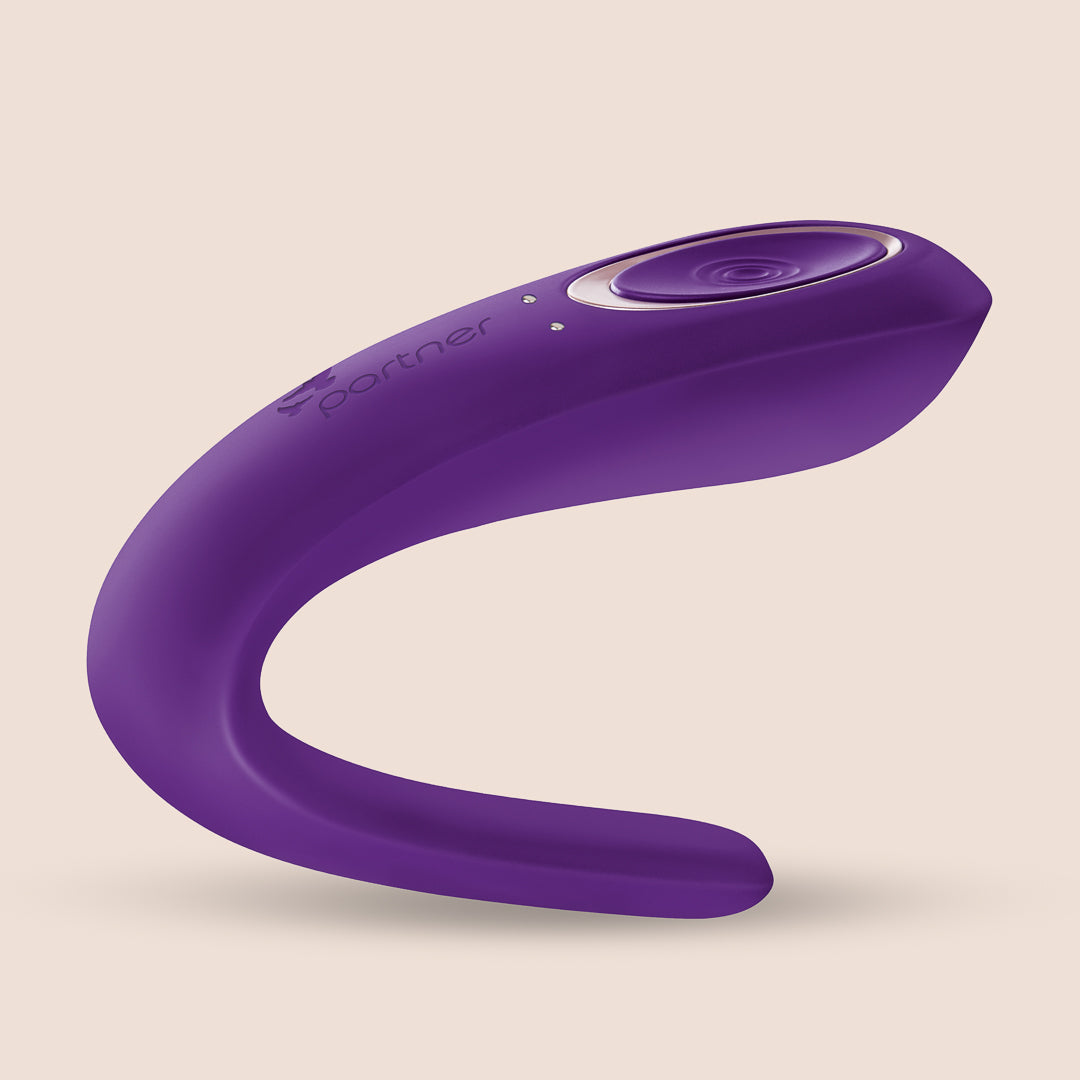 Satisfyer Double Partner - Dual Action Vibrator for Vaginal & Clitoral Stimulation | Couples & Solo Play | Waterproof & Rechargeable Adult Toy for Women