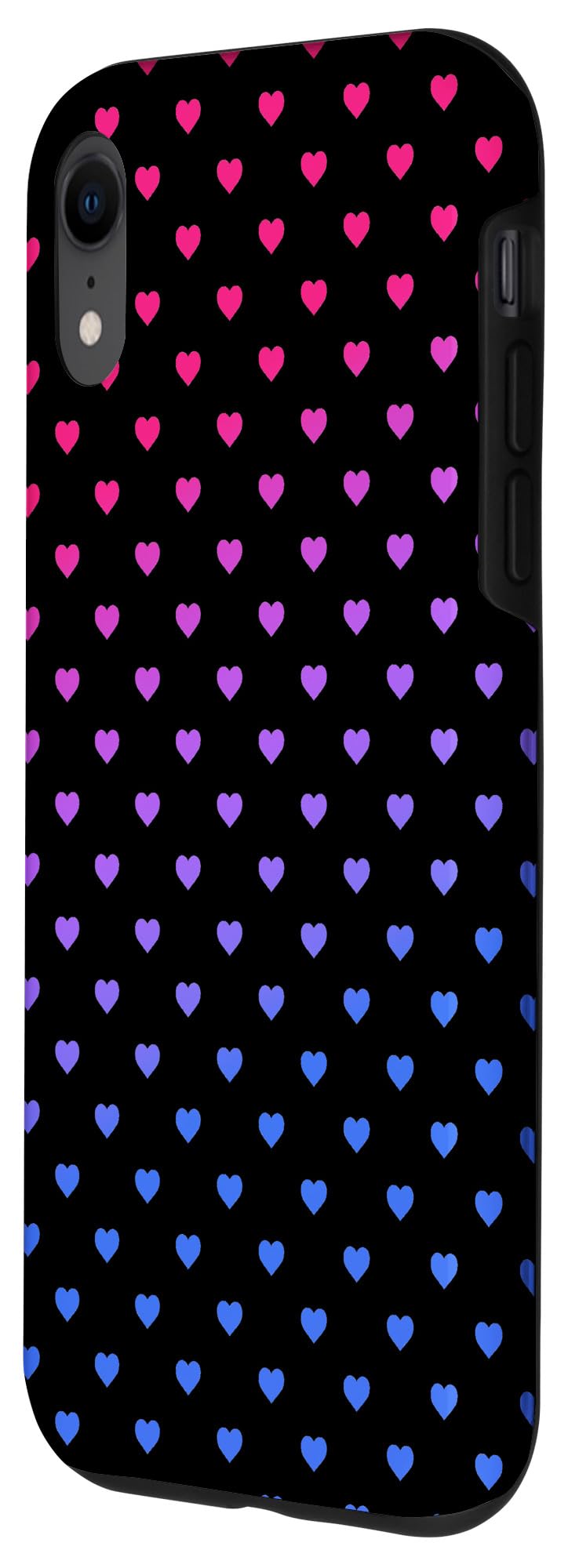 iPhone XR LGBT Hearts Bi Pride Bisexual Phone Case - Durable Protective Cover for LGBTQ+ Community, Perfect for Pride Events & Daily Use