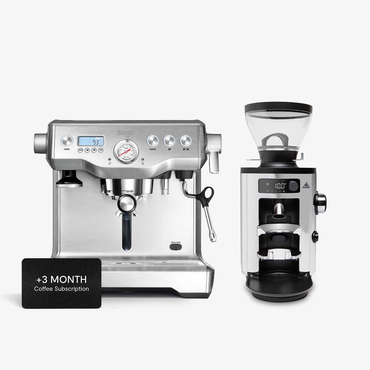 Sage Dual Boiler Espresso Machine & Mahlkonig X54 Grinder Bundle - Premium Stainless Steel Coffee Setup for Home Baristas & Coffee Shops