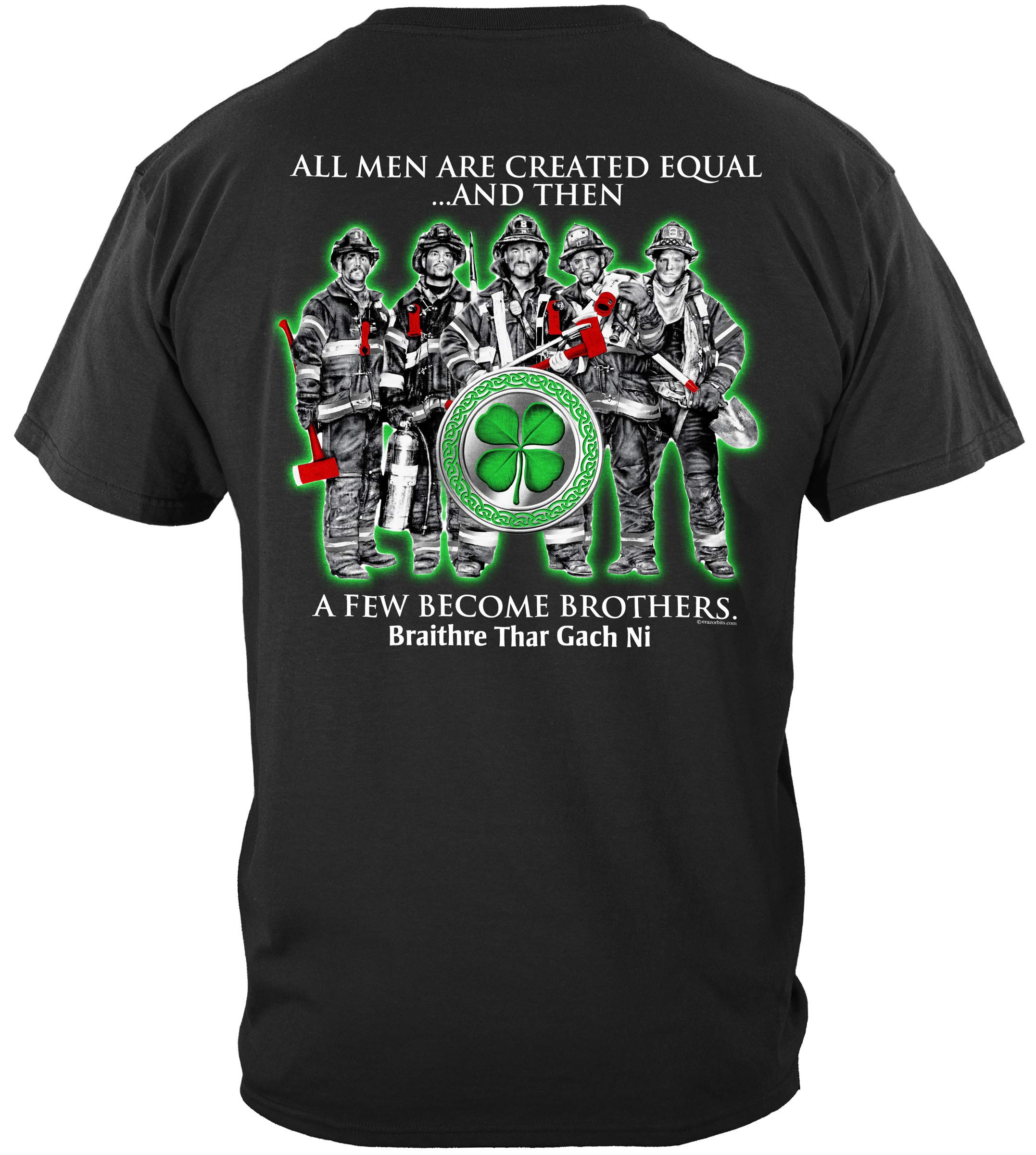 Firefighter T Shirt - Thin Red Line Tees for Men - Firefighter Brotherhood Gifts - First Responder Apparel for Workouts, Gym & Casual Wear