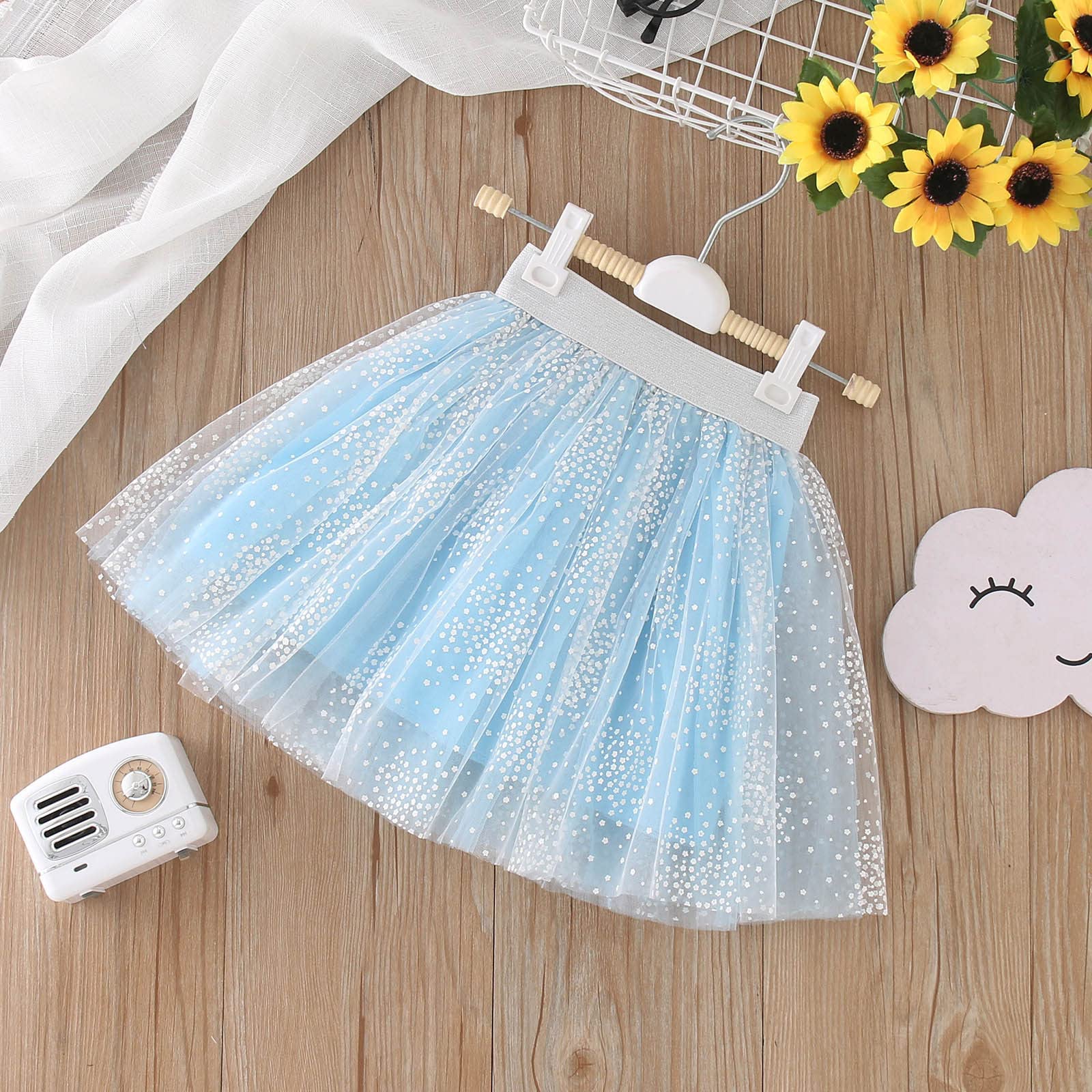 Sparkly Girls Sequin Tutu Skirt for Toddlers - Soft Tulle Ballet Dance Skirt, Birthday Party Outfit & Fashion Dress for Performances, Photo Shoots & Special Occasions