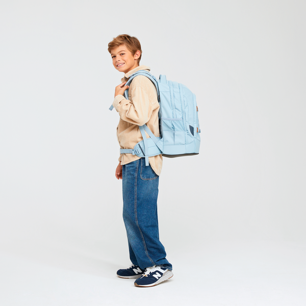 Satch Pack Nordic Ice Blue Backpack - Waterproof Travel Laptop Bag for Men & Women, Perfect for Hiking, Commuting, and Business Trips