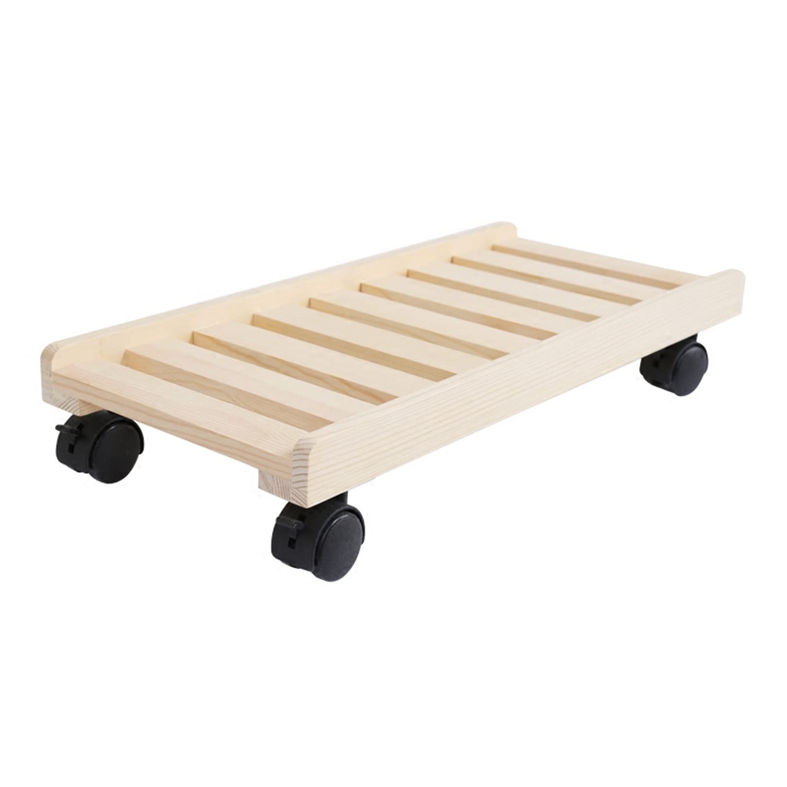 Moisture-Resistant CPU Stand with Wheels - Large Wooden Mobile PC Holder & Computer Tower Cart for Home & Office Desks - Ideal for Workspace Organization & Easy PC Mobility