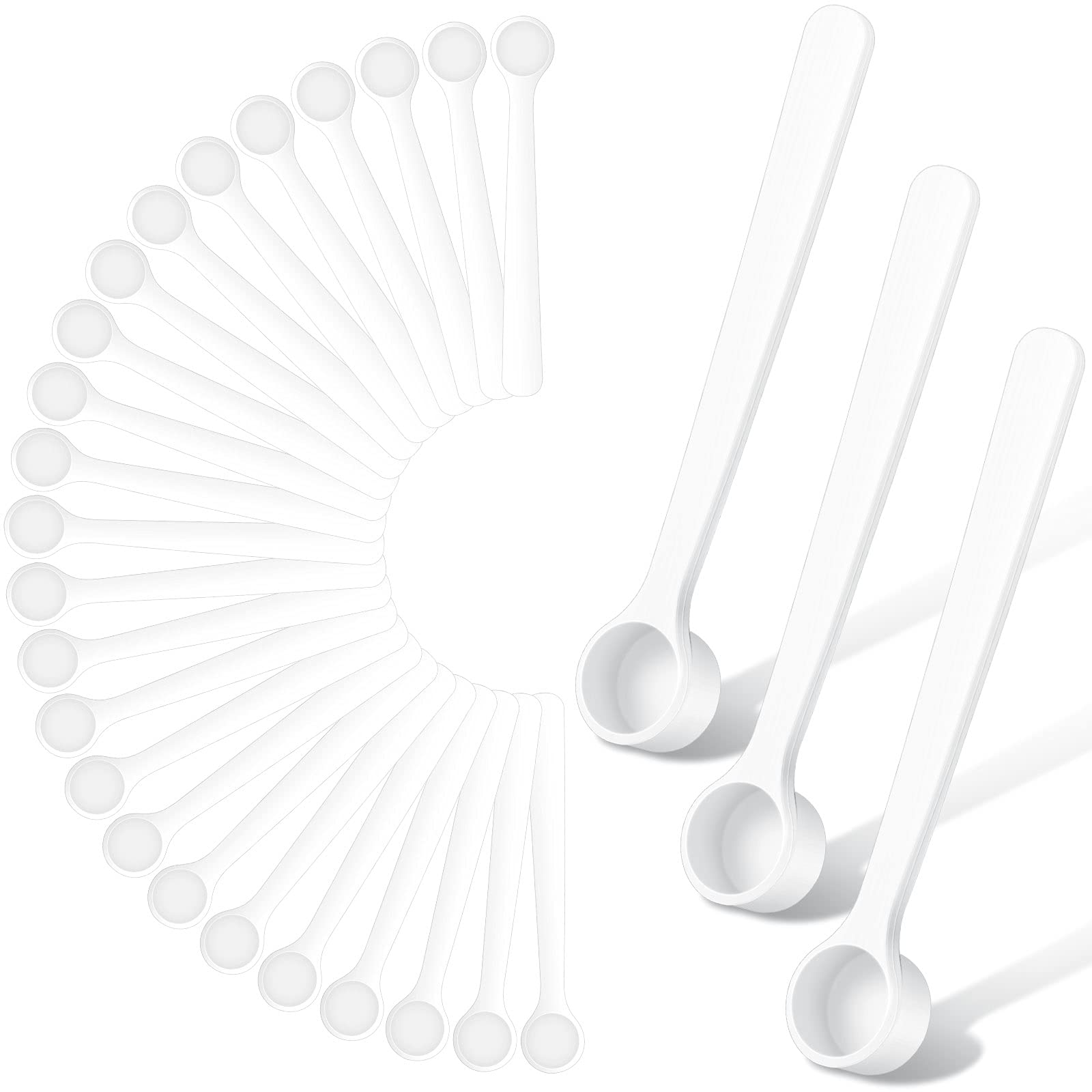 36-Piece Mini Powder Scoops (1.2ml) - Measuring Spoons for Cosmetics, Medicines & Spices | Precise Powder Measurement Tools for Baking, Lab Work & Kitchen Use