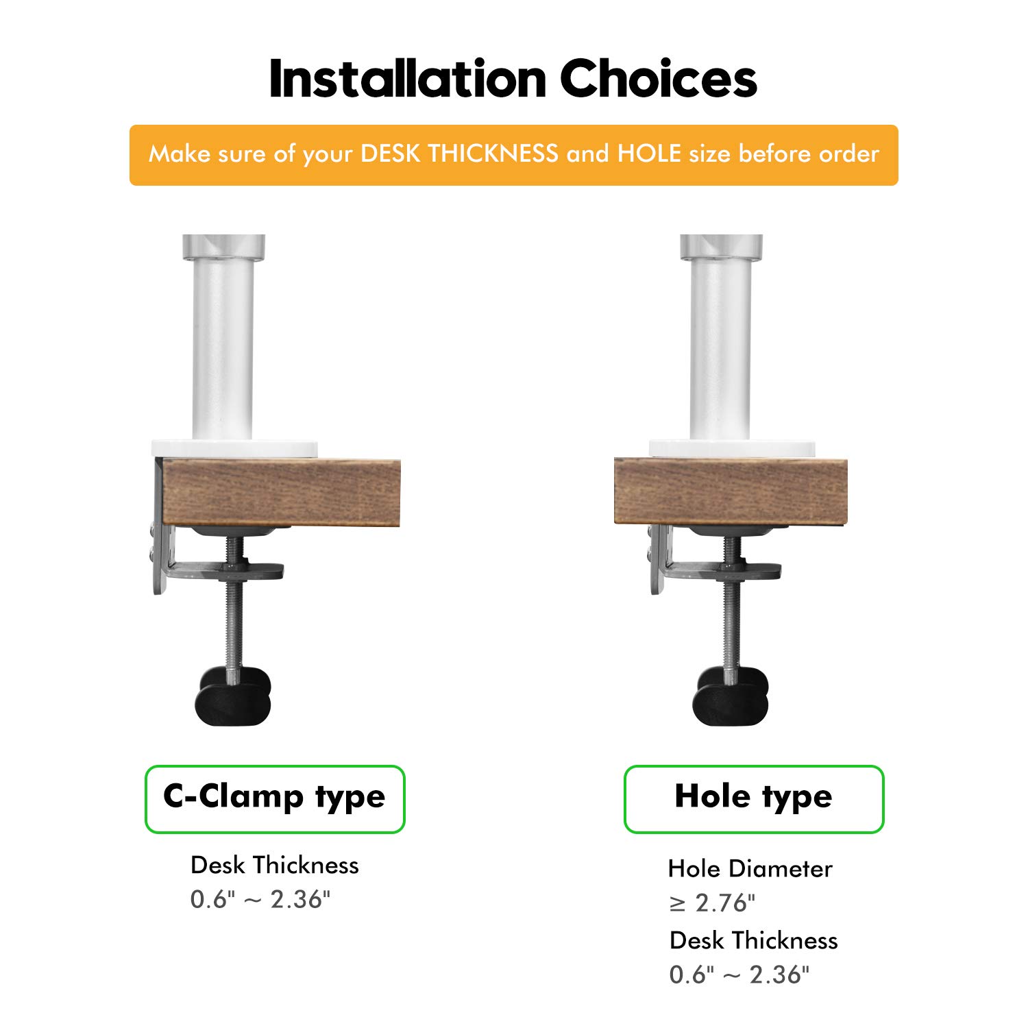 Viozon Adjustable Dual Monitor and Laptop Mount Stand - 2-in-1 Ergonomic Desk Clamp for 17-32 Inch LCD Screens & 12-17 Inch Laptops (Silver) - Perfect for Home Office, Gaming Setup, and Workspace Organization