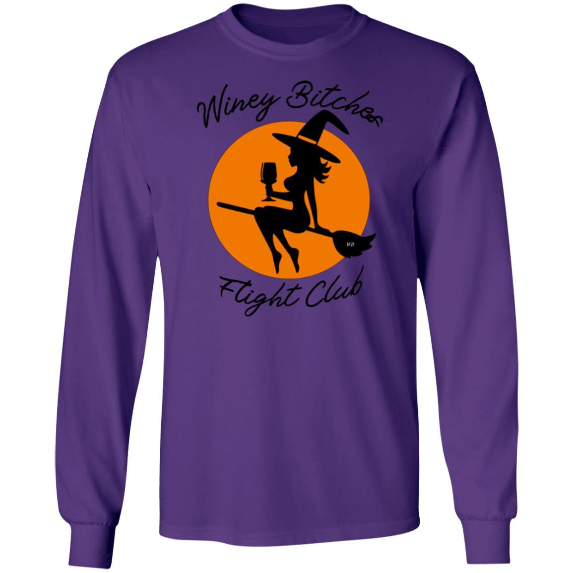 WineyBitches.Co Ultra Soft Cotton T-Shirt for Women | Wine Lovers Flight Club Tee | Perfect for Wine Tasting, Girls Night Out & Casual Wear