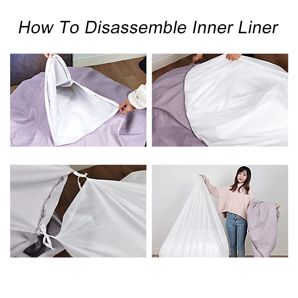 Premium Bean Bag Chair Inner Liner - 95x120cm Replacement Stocking Net for Polystyrene Beads Filling | Perfect for Bean Bag Chair Covers | Ideal for Home, Dorm, Kids Room & Lounge Decor