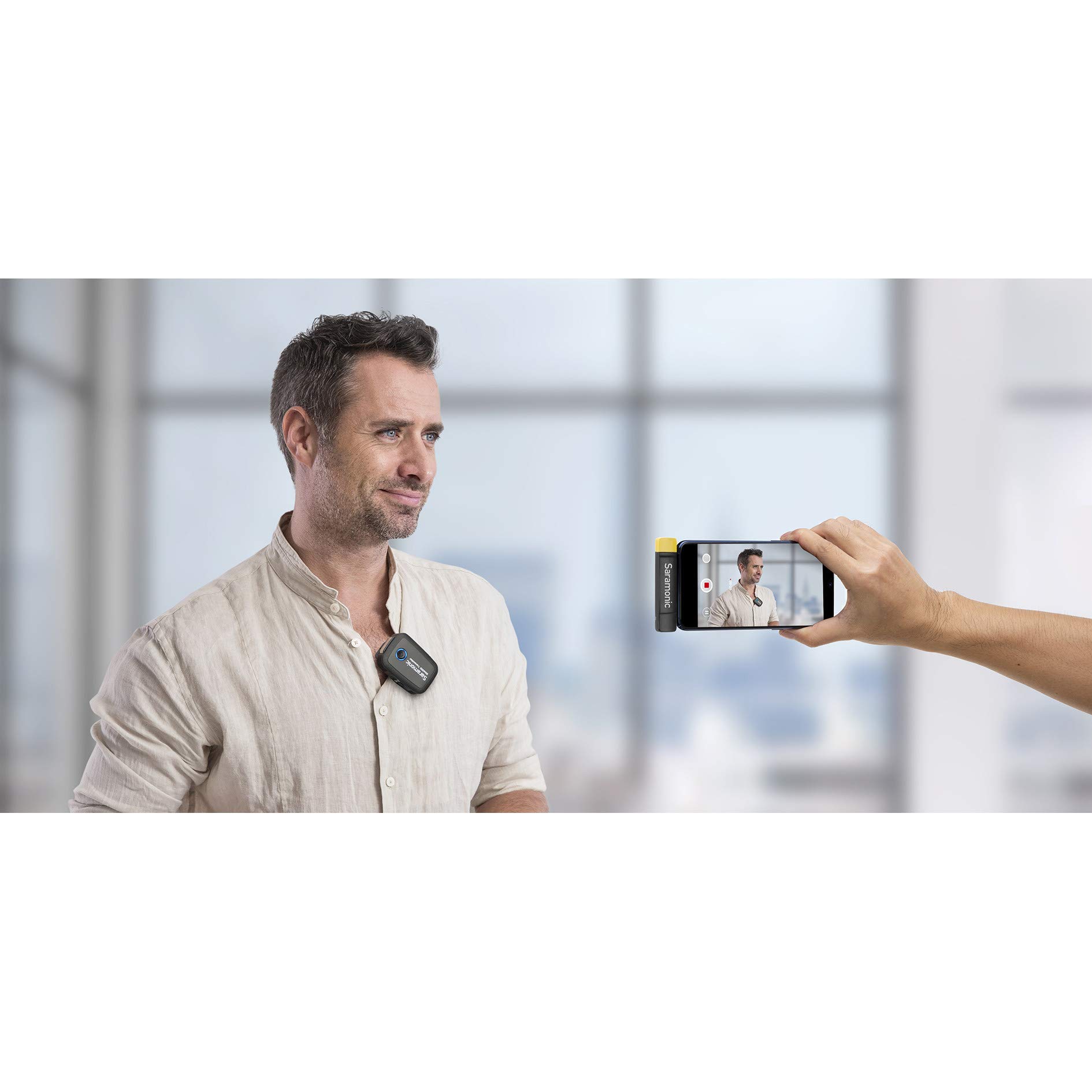 Saramonic Blink 500 RX Di 2.4GHz Wireless Lavalier Microphone System for iPhone & iPad - Dual Receiver, Lightning Connector, Black | Perfect for Vlogging, Live Streaming & Interviews