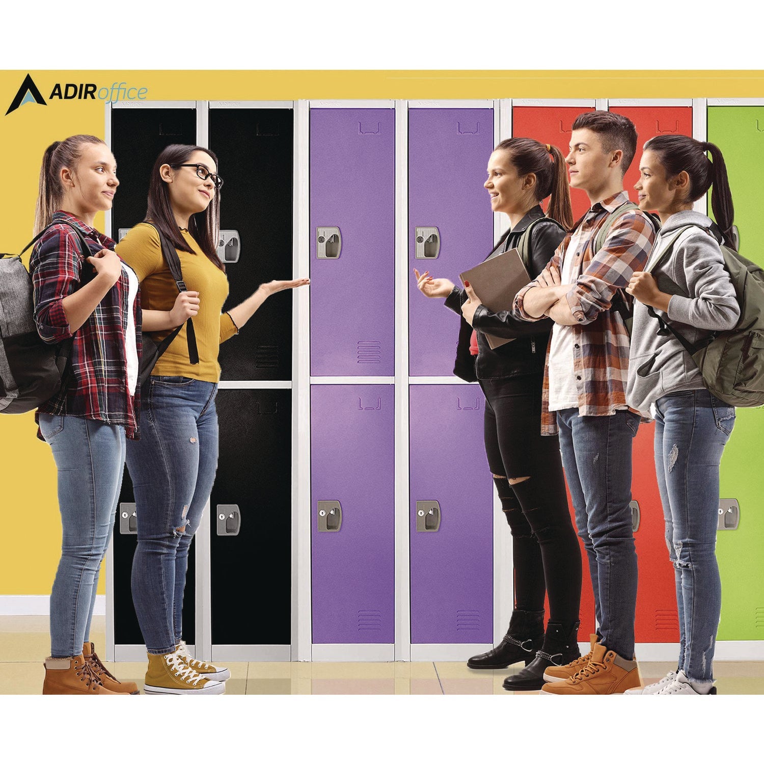 AdirOffice 2-Compartment Steel Storage Locker - 12