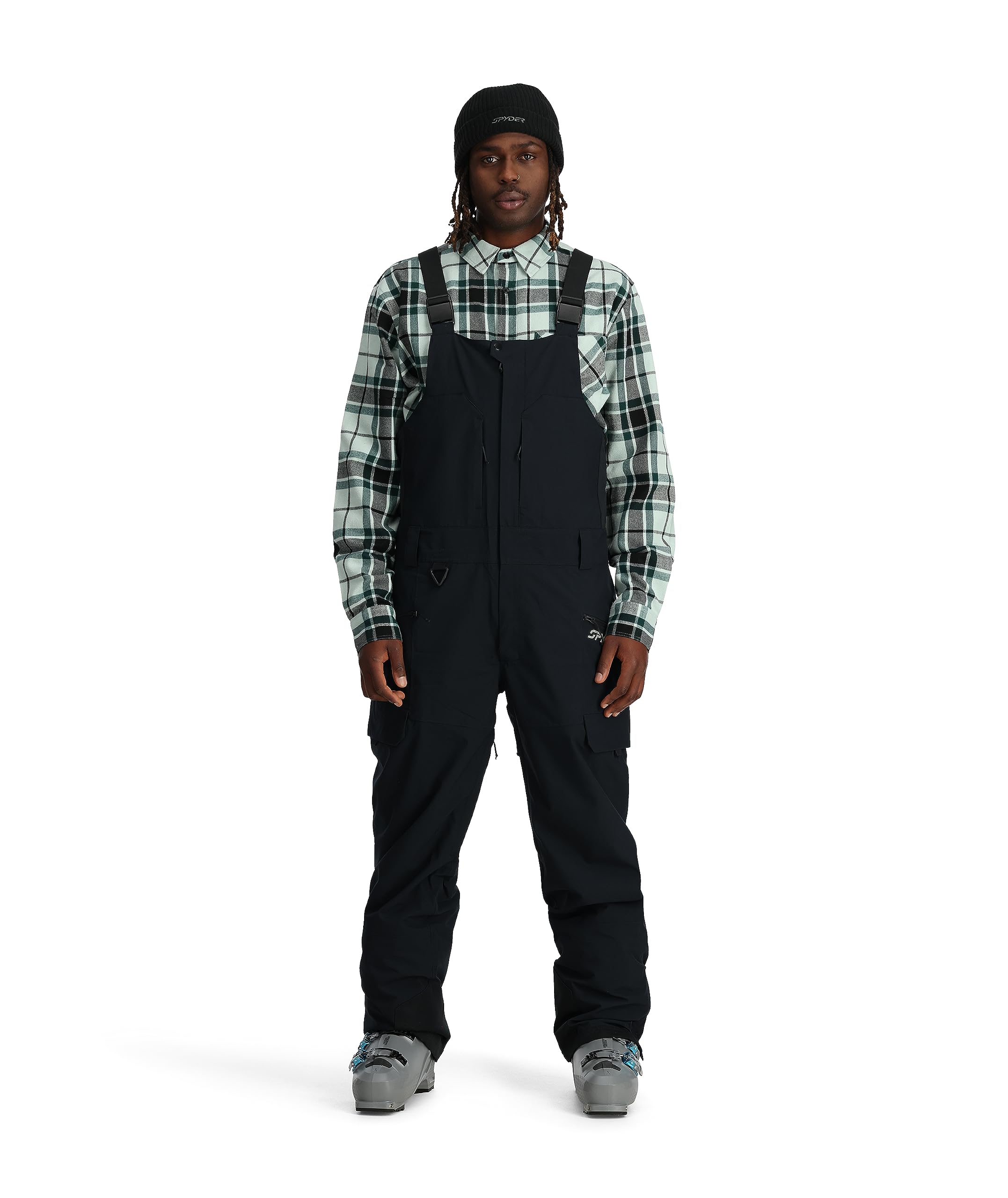Spyder Men's Terrain Insulated Ski Bib Pants - Waterproof Winter Snowboarding Overalls for Cold Weather Skiing & Outdoor Activities