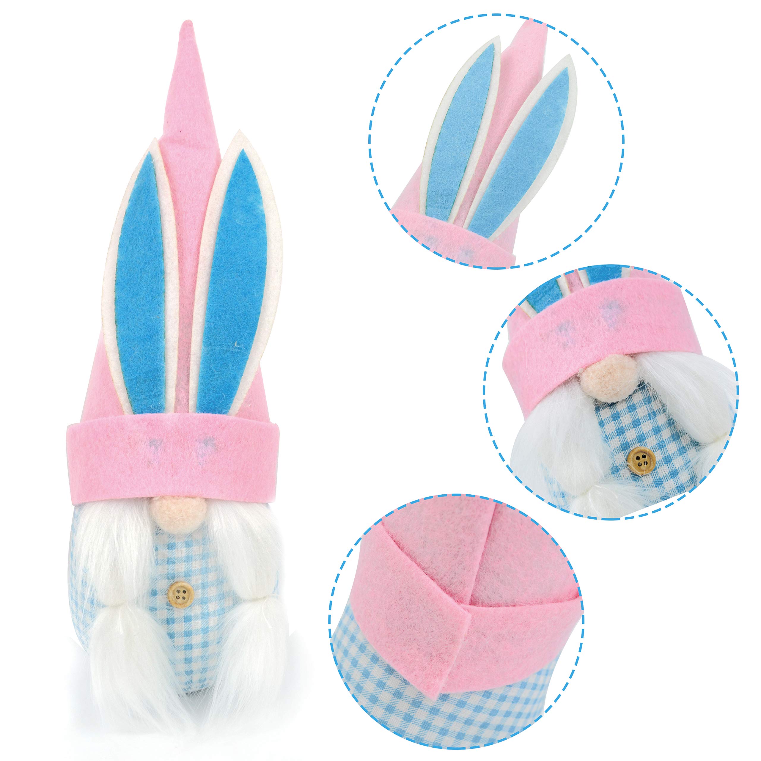 JOYIN 4-Piece Easter Bunny Gnome Plush Doll Set - Handmade Faceless Spring Decor for Easter Party Favors, Egg Hunt, Home & Garden Decorations | Perfect for Easter Basket Stuffers, Table Centerpieces, and Seasonal Home Decor
