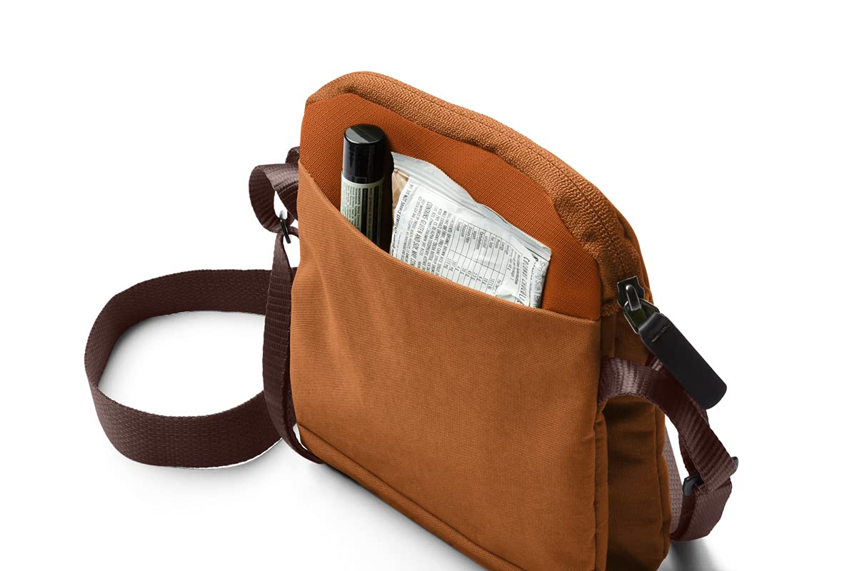 Bellroy City Pouch Crossbody Bag - Compact Organizer for Phone, Wallet, E-Reader & Small Tablet - Bronze | Perfect for Travel, Commuting & Everyday Essentials