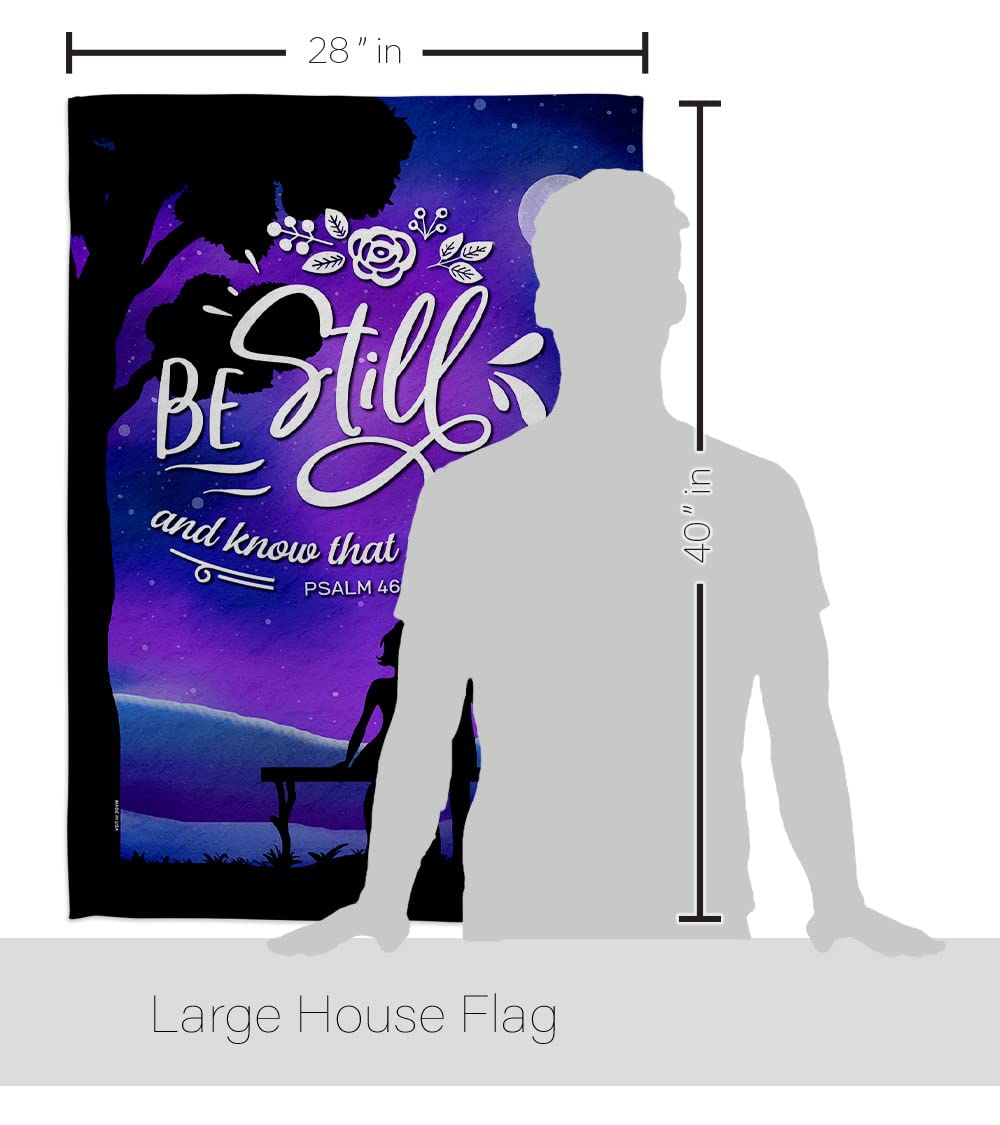 Religious Bible Verse House Flag - Double-Sided Christian Yard Decor for Garden & Home