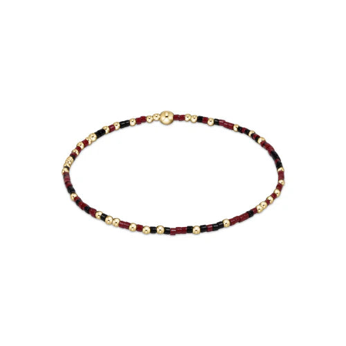 Egirl Gamer Bracelet - Stylish Wine Red Beaded Hope Charm Wristband for Gaming Streamers & Cosplay | Perfect for Twitch Streams, Anime Conventions & Daily Wear