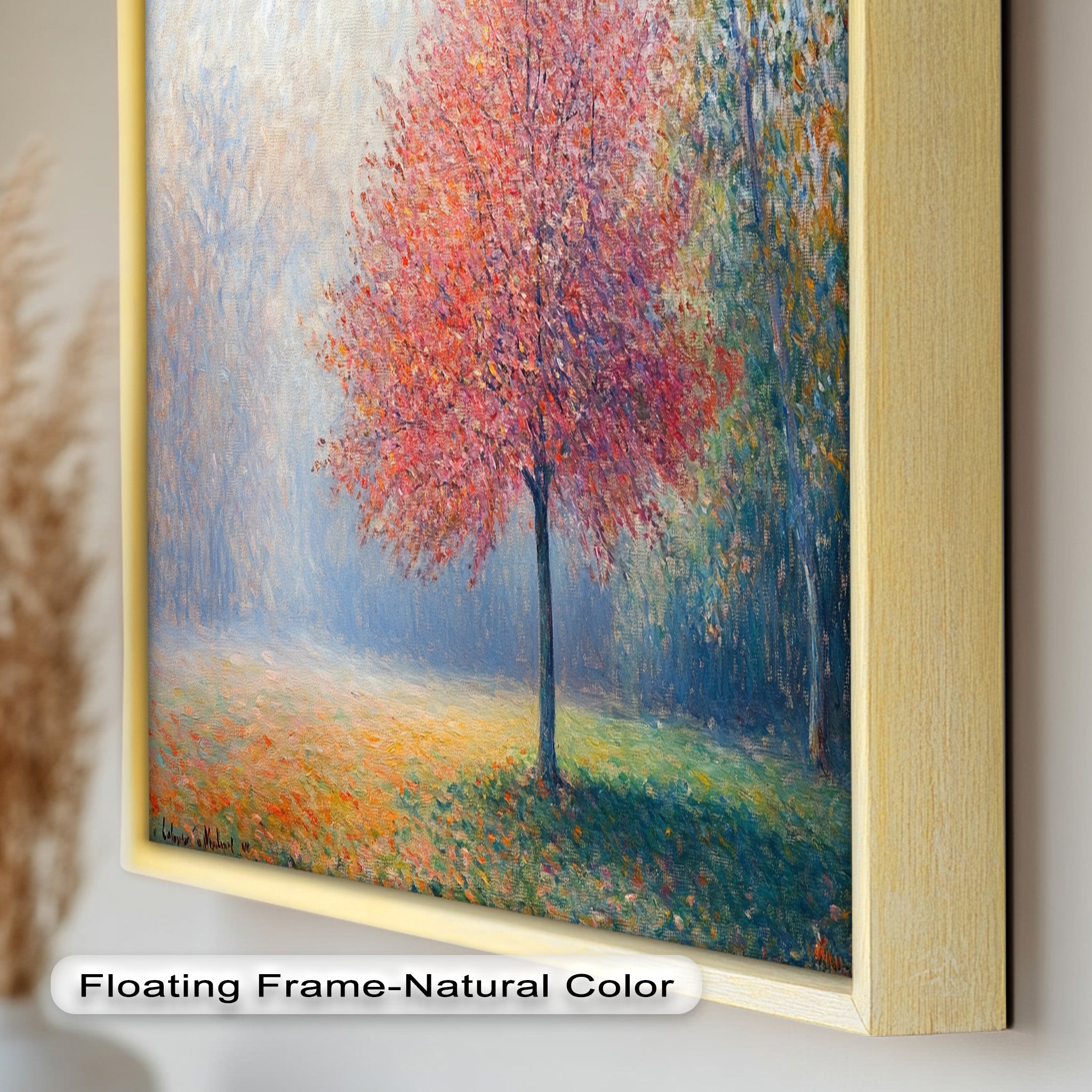 Autumn Radiance Impressionist Oil Painting - Handmade Landscape Artwork for Home Decor, Office Wall, Living Room & Gift
