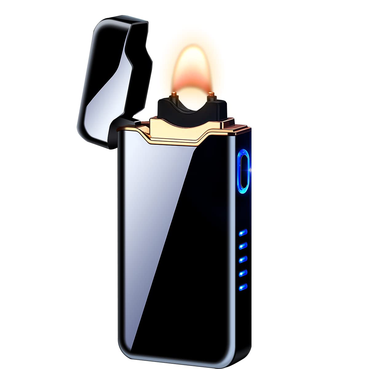 COZYLIFE USB Rechargeable Electric Arc Lighter - Windproof, High Power Flame, Touch Sensor Ignition - Perfect Gift for Men, Boyfriend, Father (Black) | Great for Camping, Hiking, Outdoor Adventures & Everyday Use