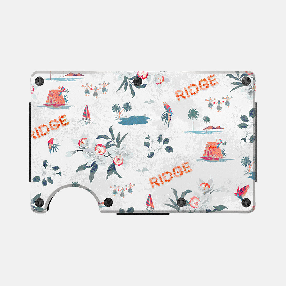 Ridge Wallet Aloha - Slim Minimalist RFID Blocking Front Pocket Wallet for Men - Perfect for Travel, Everyday Carry & Outdoor Adventures