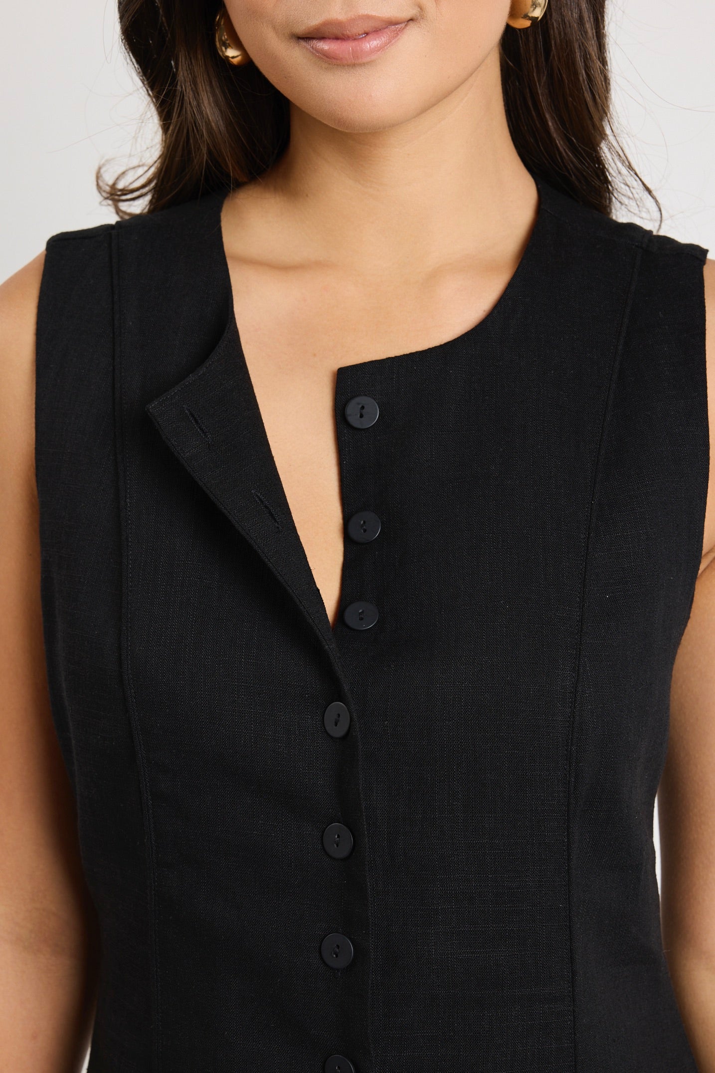 Escape Black Mini Vest Dress - Stylish & Comfortable Women's Sleeveless Dress for Casual Wear, Night Out, and Summer Fashion
