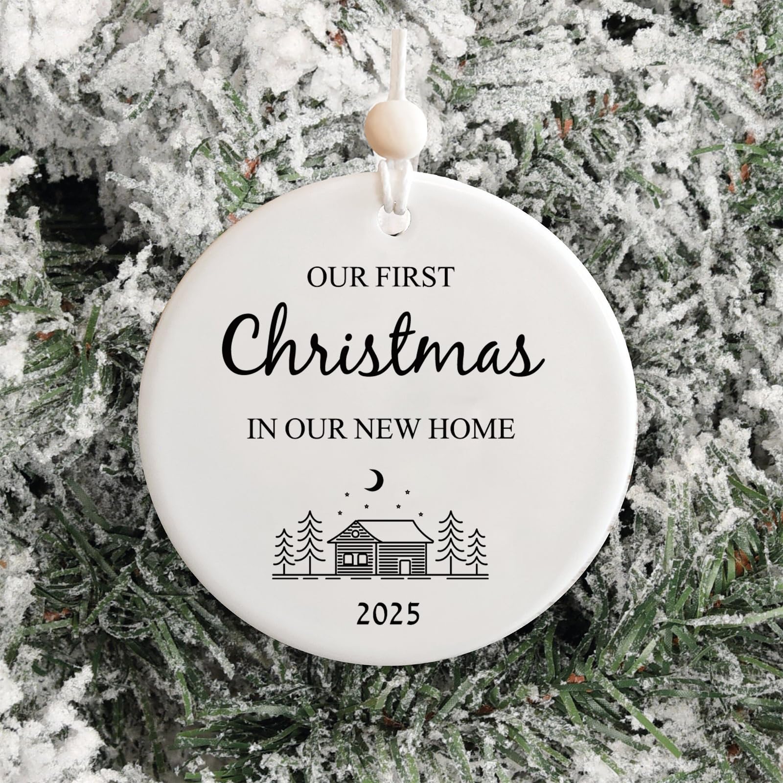 2025 First Christmas in New Home Ornament - Personalized Housewarming Gift for Couples, New Homeowners & Wedding - Perfect for Tree Decor, Mantel Display & Holiday Memories