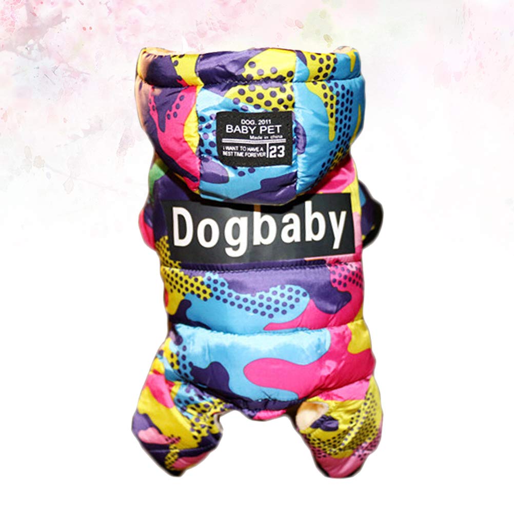 Warm Winter Dog Coat - Insulated Down Jacket for Small Dogs, Pugs & Pomeranians | Camouflage Design Pet Apparel for Cold Weather Walks & Outdoor Adventures