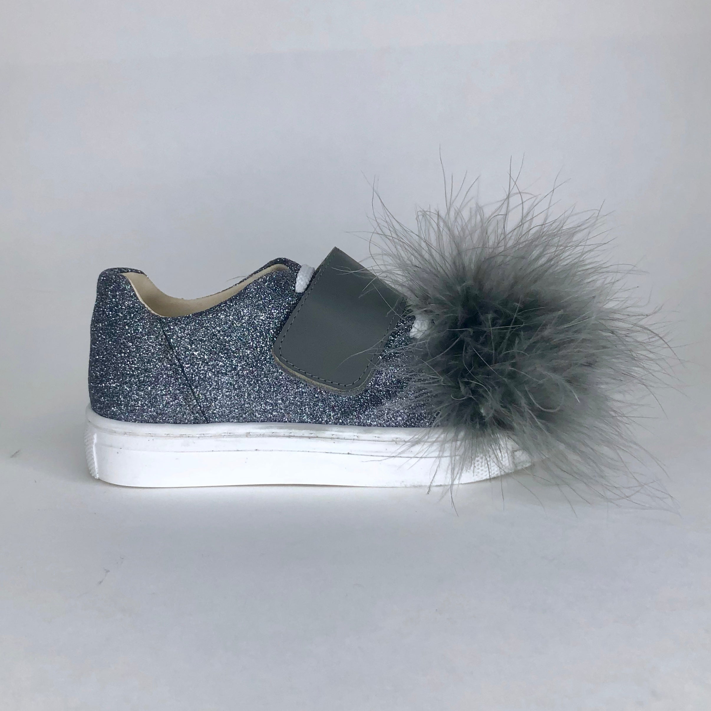 Sonatina Gray Glitter Sneakers for Women - Fashionable Comfortable Casual Shoes for Walking, Running & Everyday Wear