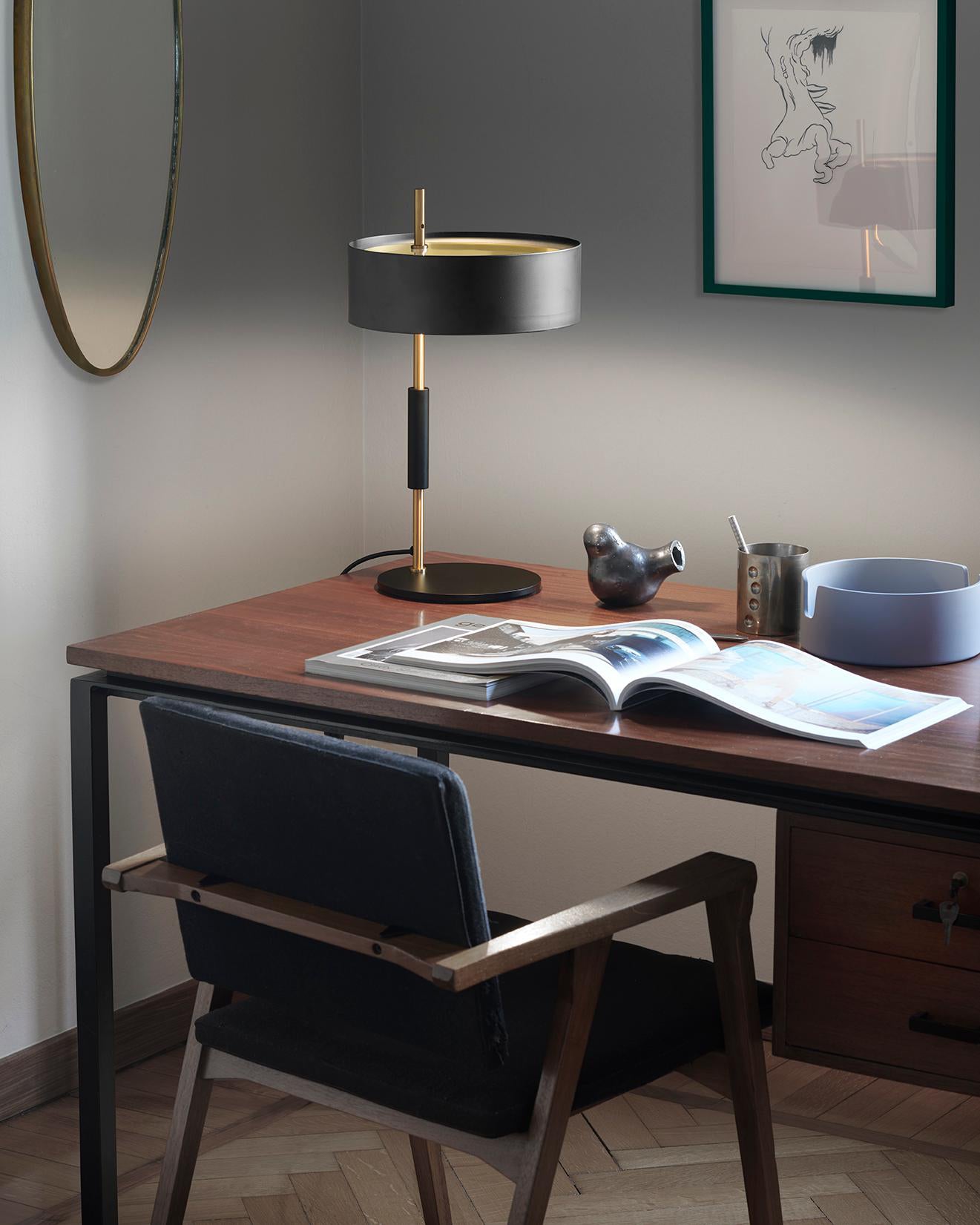Athezza Modern LED Table Lamp - Adjustable Brightness, USB Charging Port, Night Light for Bedroom, Living Room, Office & Study Desk