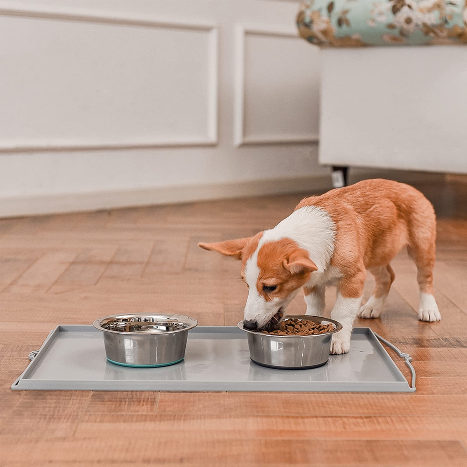 PEGGY11 Stainless Steel Non-Slip Dog Bowl - 6 Cup Capacity, Single Pack for Medium to Large Dogs - Perfect for Indoor, Outdoor, and Travel Use