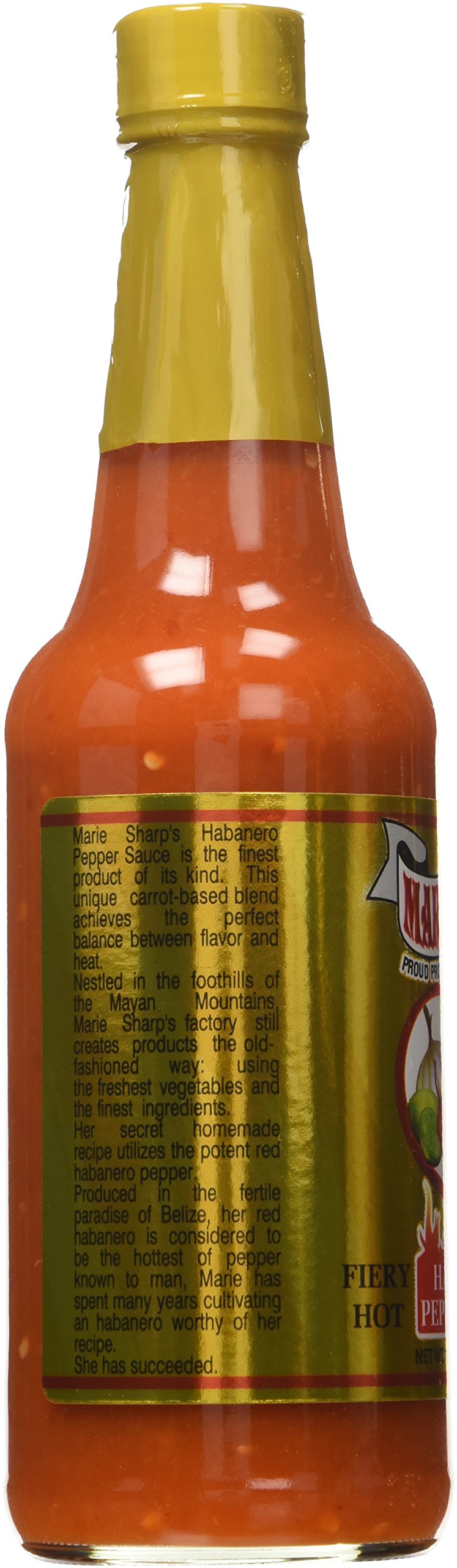 Marie Sharp's Fiery Hot Sauce - 10oz Bottle (Pack of 2) | Belizean Habanero Pepper Sauce | Perfect for Tacos, Wings & Bloody Marys | Gluten-Free & Vegan Hot Chili Condiment