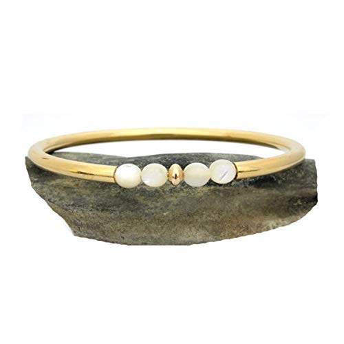 Pearl Goldan Bead-Bangle