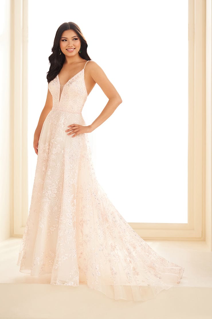 Ellie Wilde EW36088 Elegant Formal Dress for Prom, Evening Gala & Special Occasions | Women's Party Gown with Floral Lace Details