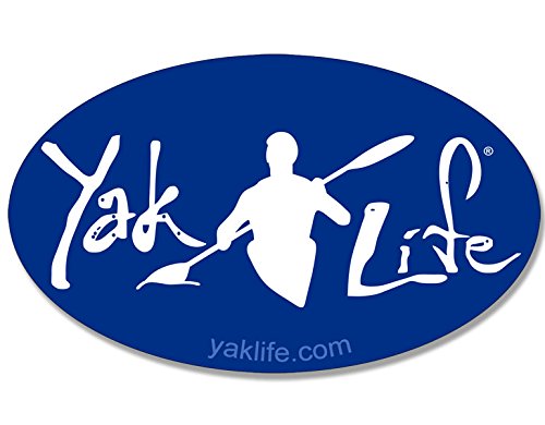 Blue Oval Yak Life Vinyl Decal Sticker - 3 x 5 Inch Waterproof Kayaking Decal for Cars, Trucks, Canoes, Laptops & Kayaks - Perfect for Outdoor Enthusiasts & Paddling Adventures