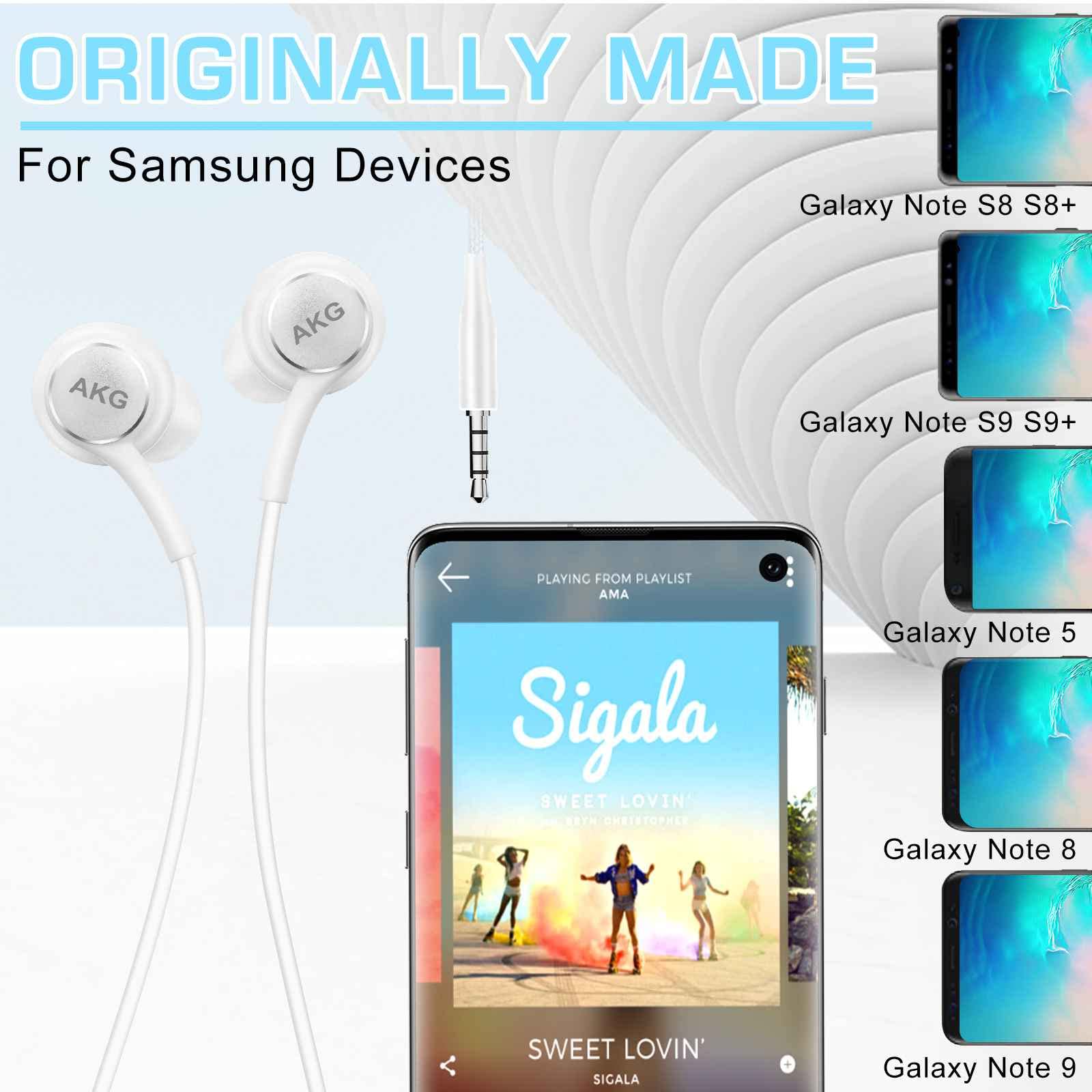 UrbanX Stereo Earbuds with Microphone & Volume Control - Braided Cable Wired Headphones for Infinix Note 5 Stylus (US Warranty) | Perfect for Gym, Commuting & Online Classes