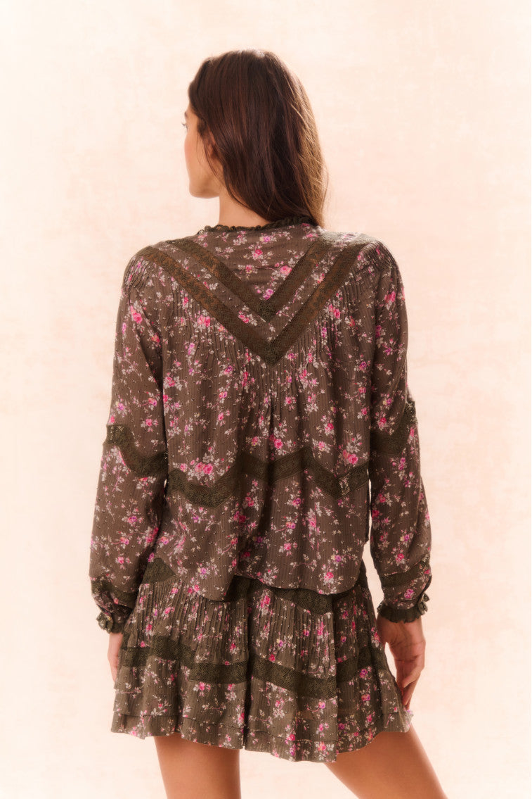 Ravelle Floral Print Button Down Shirt for Women - Casual & Office Wear - Perfect for Spring Summer Outfits, Dates, and Work